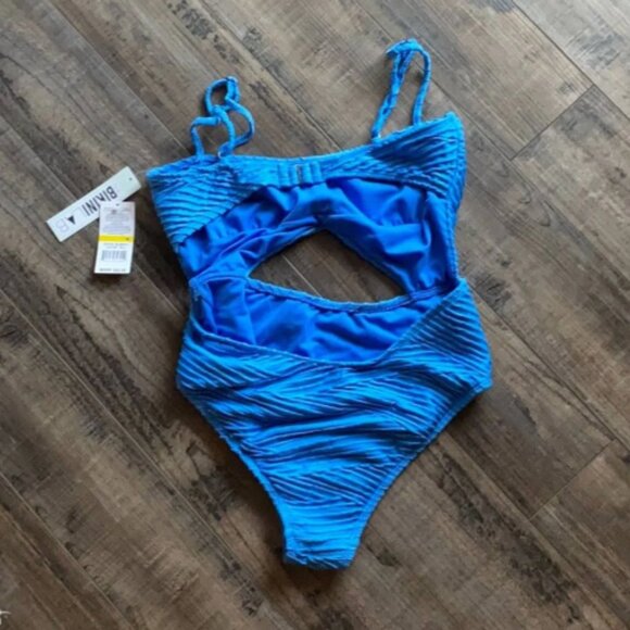 The Bikini Lab NWT Blue One Piece Cutout Bathing Suit - Picture 9 of 9